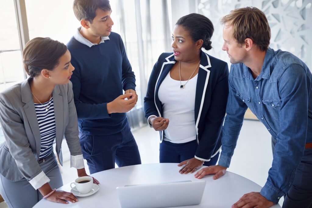 hr business partners in a meeting 